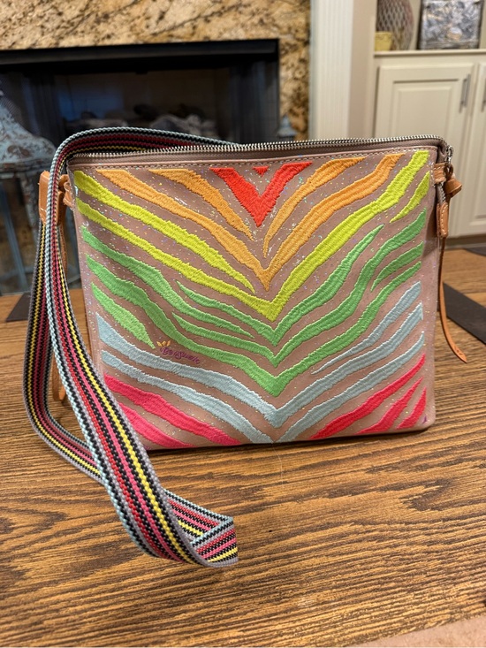 Consuela Handbags - A20 - Consuela Veronica Downtown Multicolor Zebra Stripe Crossbody